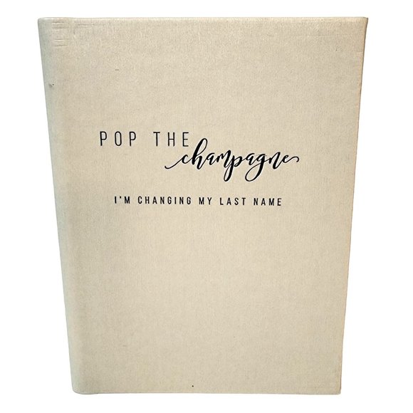 Pop the Champagne Leatherette Journal with Enclosed Spiral 6 x 8 Notebook NEW - Picture 1 of 6